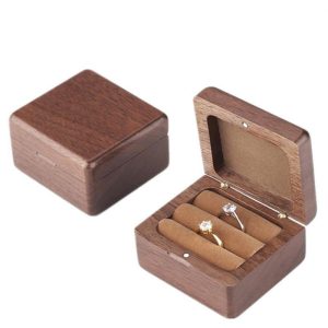 écrin pour bagues deux anneaux